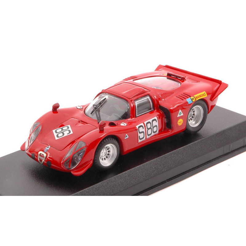 1:43 Best Model Alfa Romeo 33.2 N86 15th Nurburgring 1969 Vaccarella de Adamich