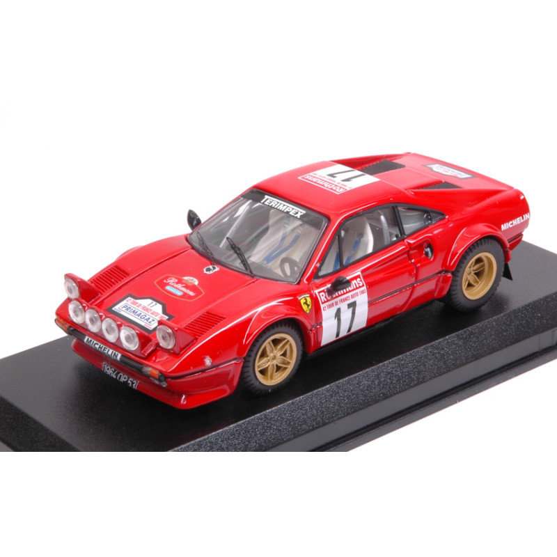 1:43 Best Model Ferrari 308 GTB N17 16th Tour DE France 1983 Bouteloup panic