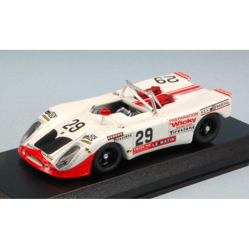 1:43 Best Model Porsche 908/2 Flunder N29 17th LM 1971 Wicky olivar