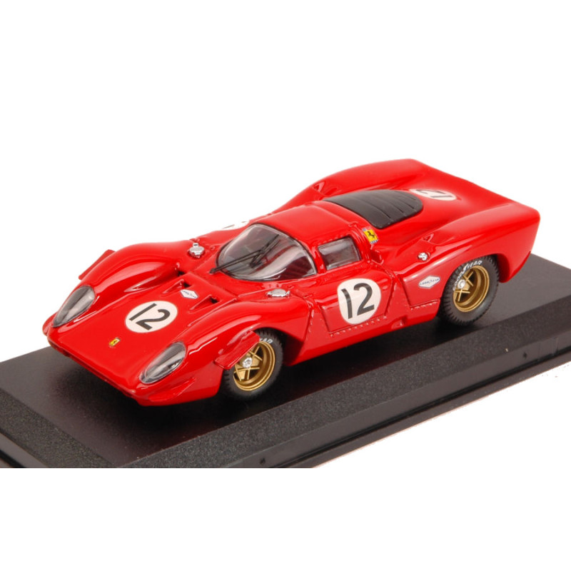 1:43 Best Model Ferrari 312P Coupe  N12 5th Bridgehampton 1969 P.rodriguez