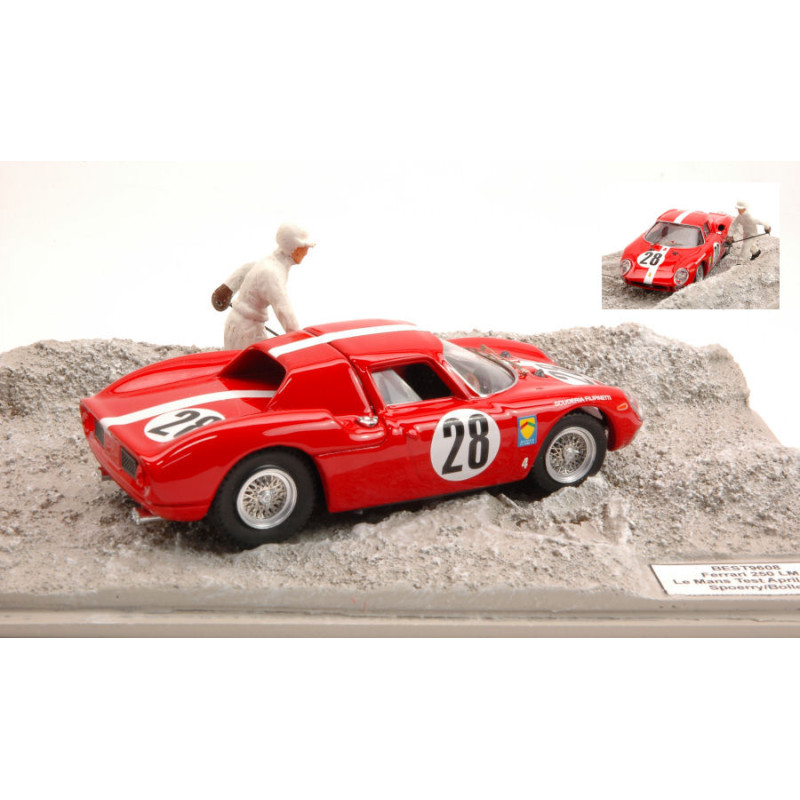 1:43 Best Model Ferrari 250 LM N28 LE Mans Test 1965 Spoerry boller