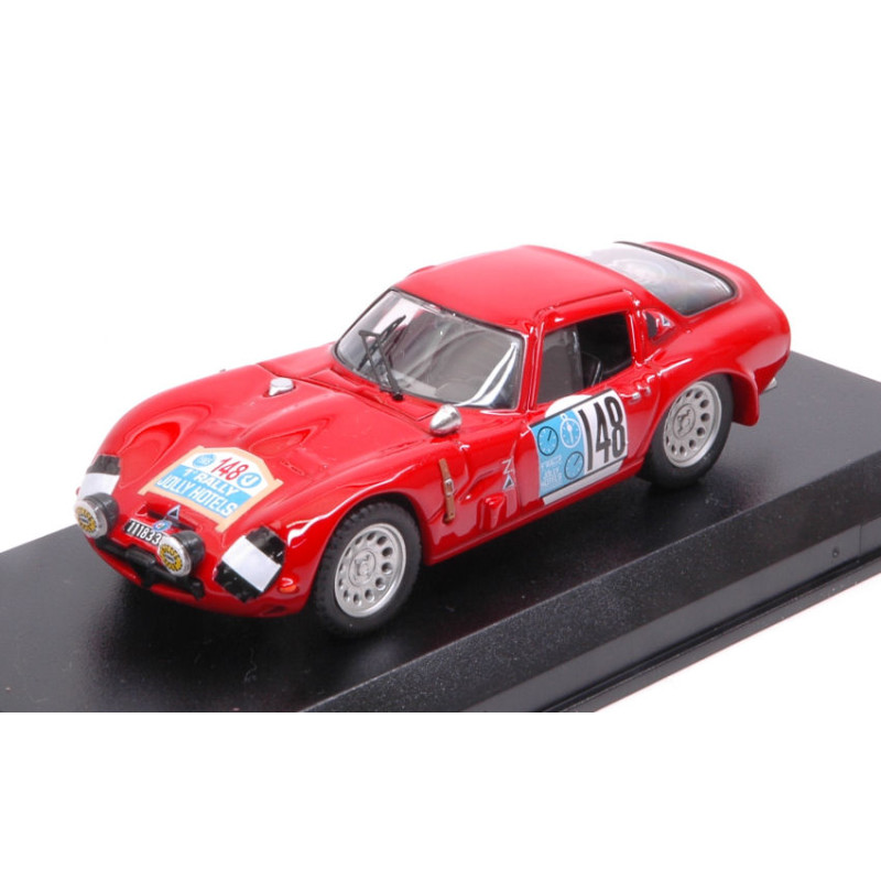 1:43 Best Model Alfa Romeo TZ2 N148 2nd Rally Jolly Hotel 1965 A.de Adamich f.lini