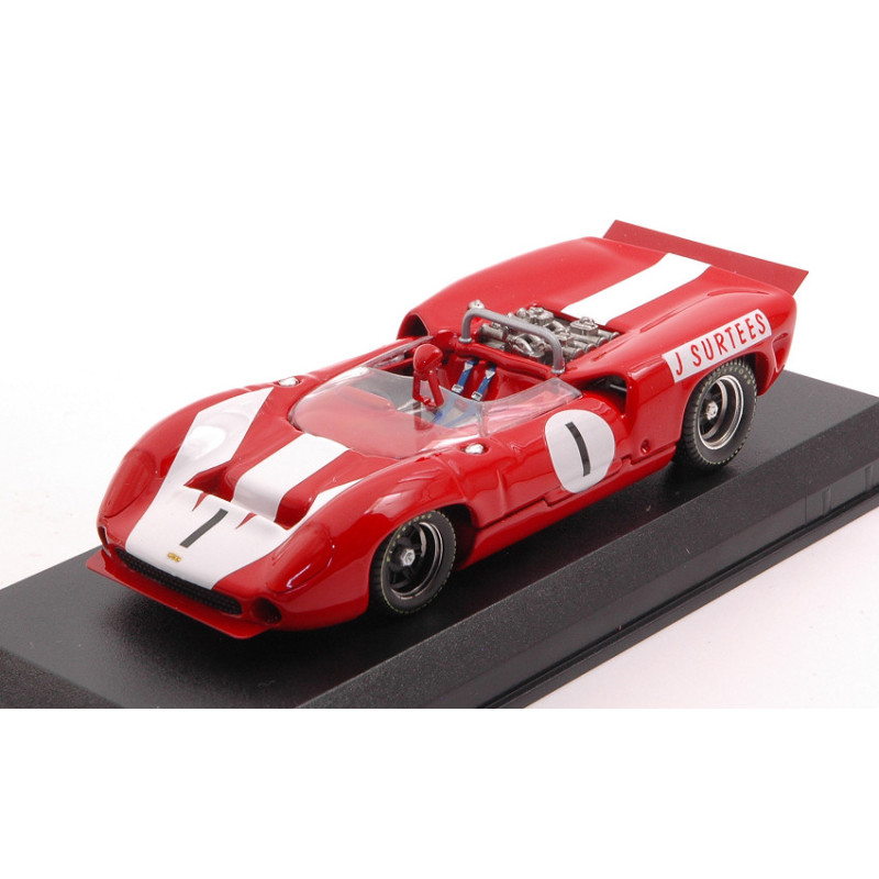 1:43 Best Model Lola T70 MK.2 Spyder N1 Winner Brands Hatch 1966  John Surtees