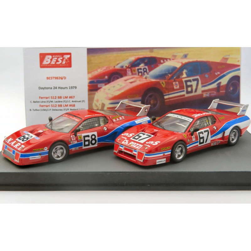 1:43 Best Model Ferrari 512 BB LM N67+68 24H Daytona 1979 Ed.lim.pcs 78