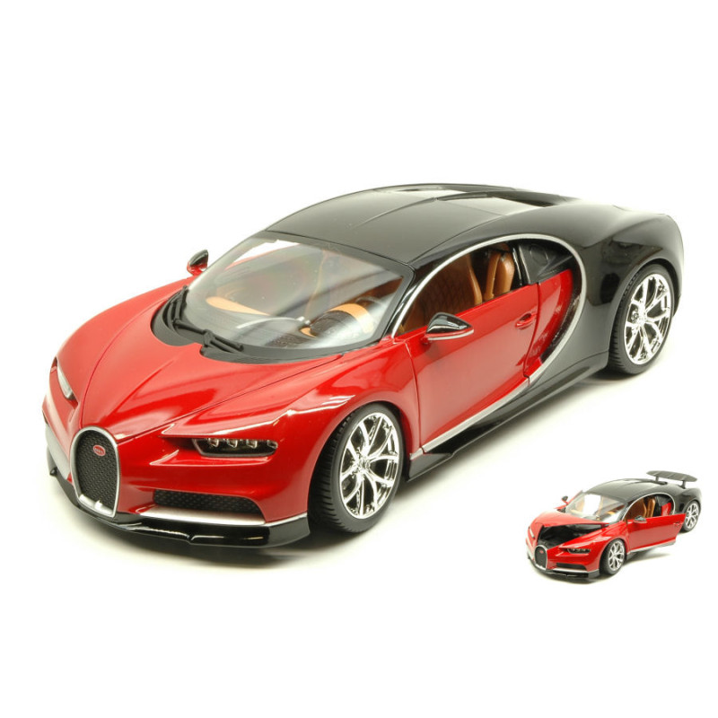 1:18 Burago Bugatti Chiron 2016 Rosso/nero