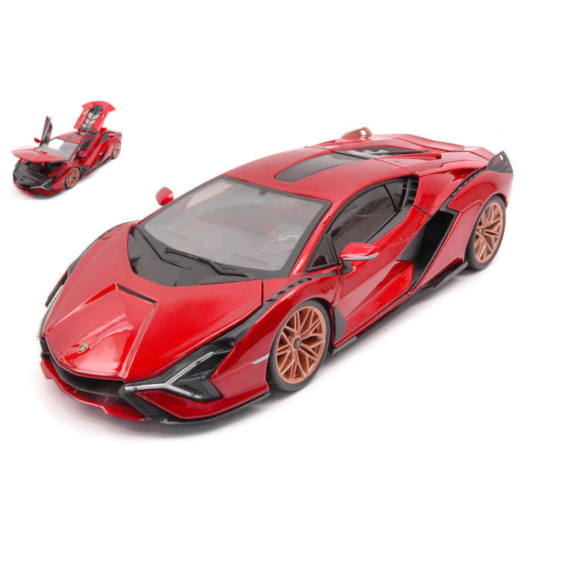 1:18 Burago Lamborghini Sian FKP 37 2019 Rosso Metallizzato