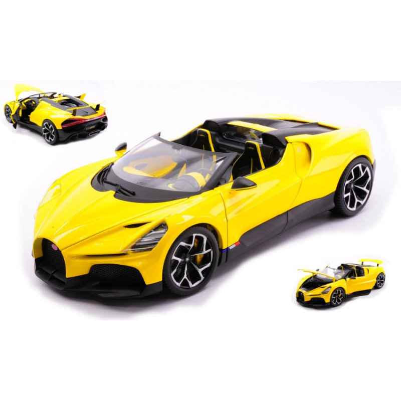 1:18 Burago Bugatti W16 Mistral Cabriolet Giallo