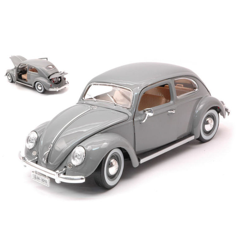 1:18 Burago VW Kafer Beetle 1955 Mouse Grigio