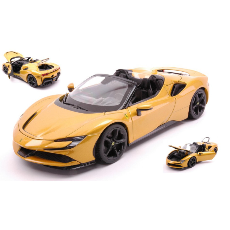 1:18 Burago Ferrari SF90 Stradale Hybrid Spider 2020 Metallizzato Oro