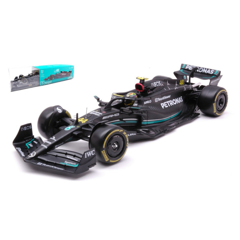 1:24 Burago Mercedes F1 Lewis Hamilton 2023 W/hard Case