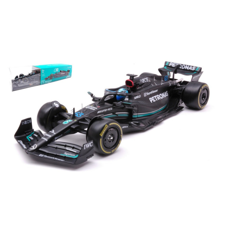 1:24 Burago Mercedes F1 George Russell 2023 W/hard Case