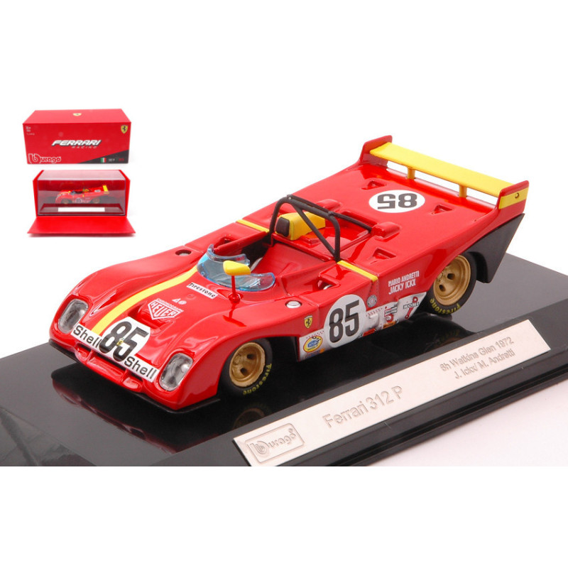 1:43 Burago Ferrari 312PB N85 Winner 6h Watkins Glen 1972 Ickx andretti