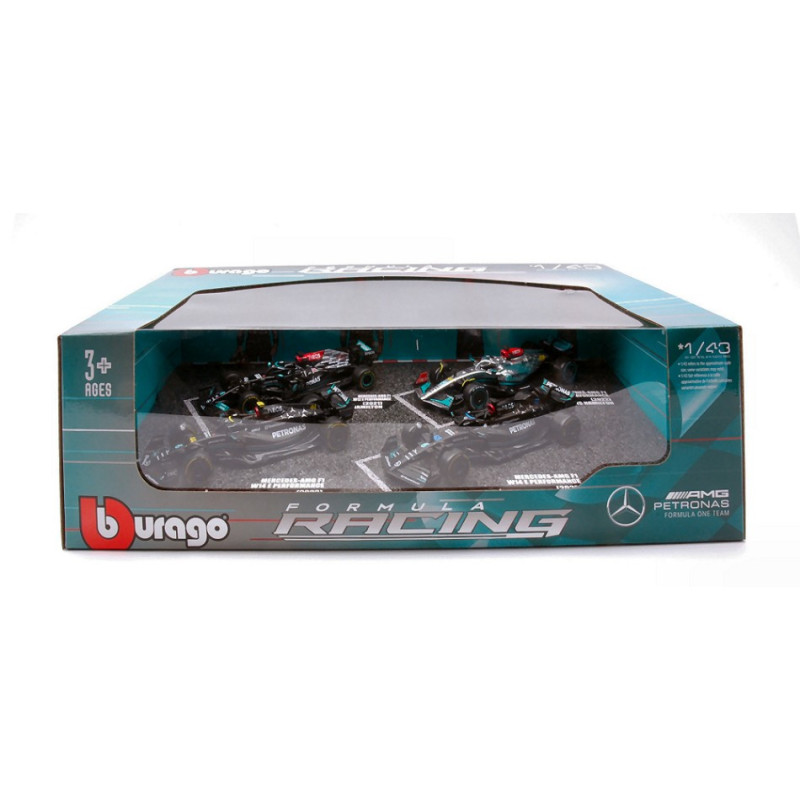 1:43 Burago SET Mercedes W12 N44 + W13 N44 + W14 N44 + W14 N63