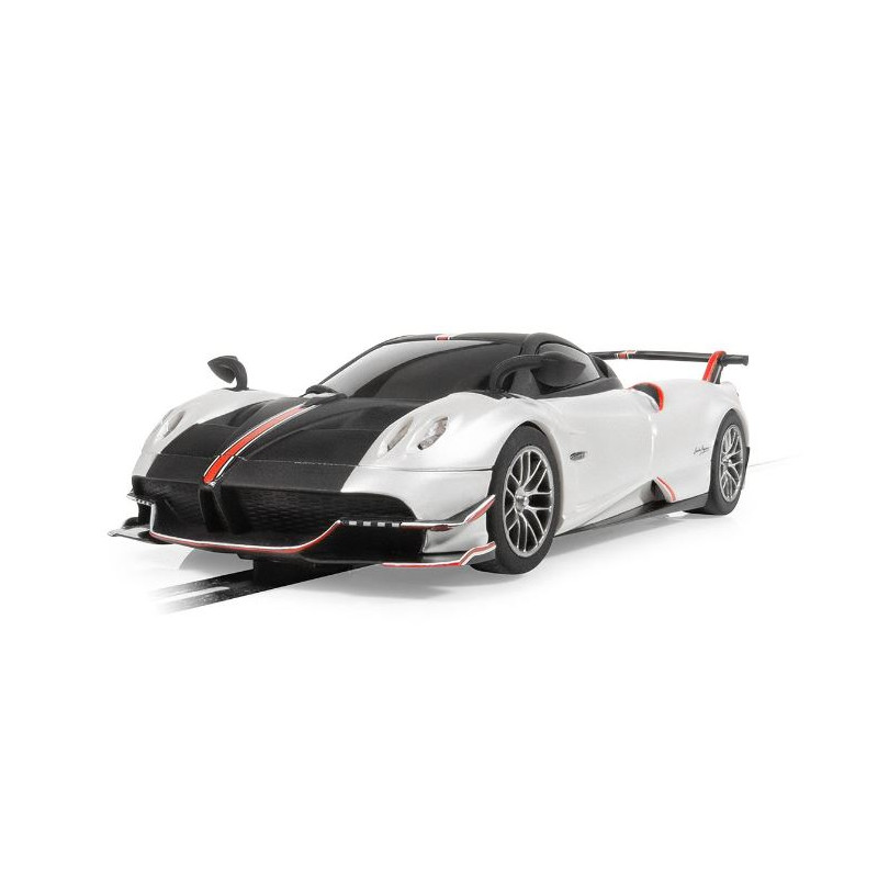 1:32 Scalextric Pagani Huayra BC Roadster Metallizzato Pearl Bianco Slot