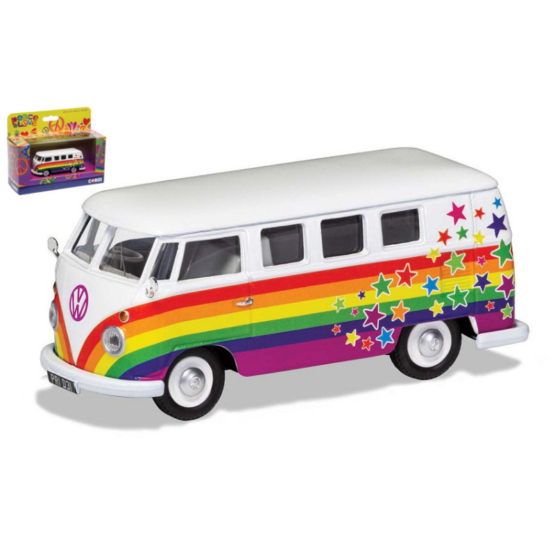 1:43 Corgi VW Campervan Peace Love AND Wishes