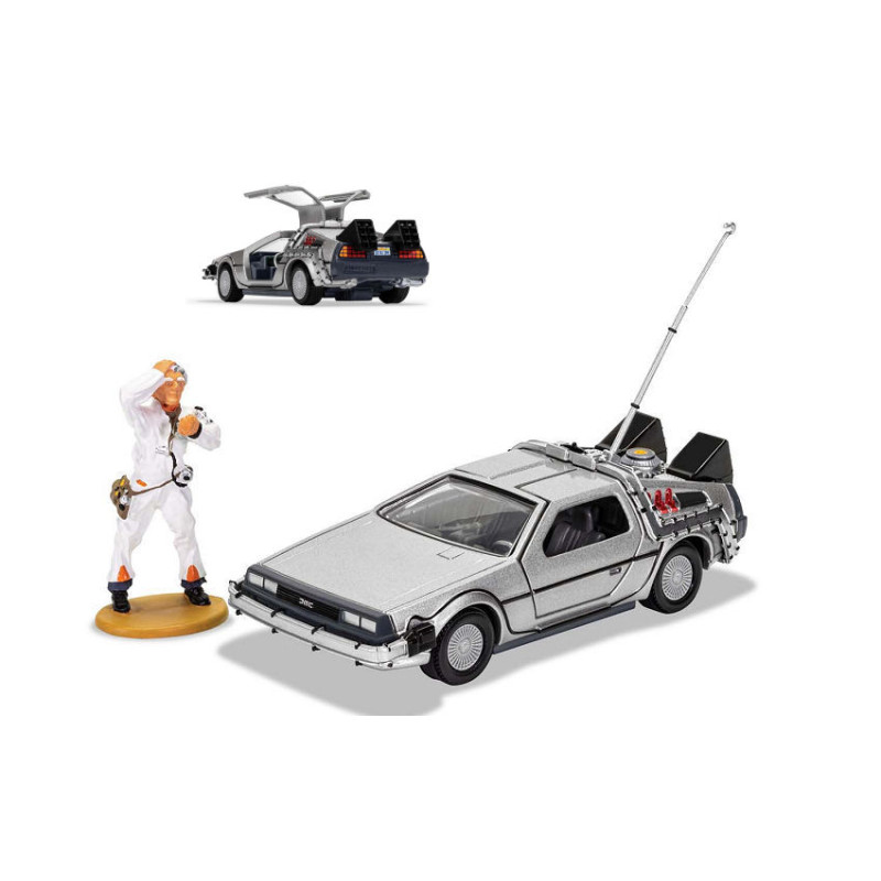 Corgi DE Lorean Back TO THE Future Time Machine + DOC Marrone Figure 1:36