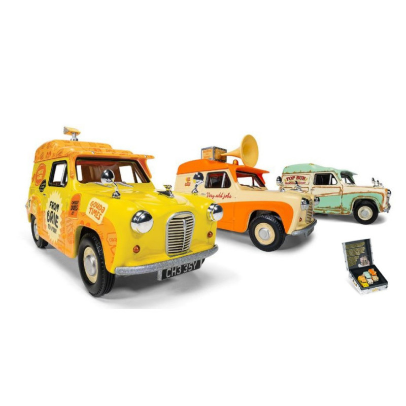 1:43 Corgi Wallace & Gromit Austin A35 VAN Collection Cheese PCS 3