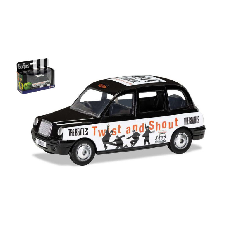 Corgi THE Beatles London Taxi Twist AND Shout mm 128 1:36