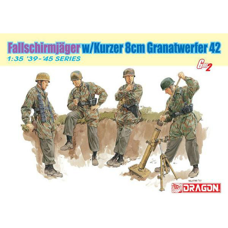 1:35 Dragon Fallschirmjager W/kurzer 8cm Granatwerfer 42 KIT