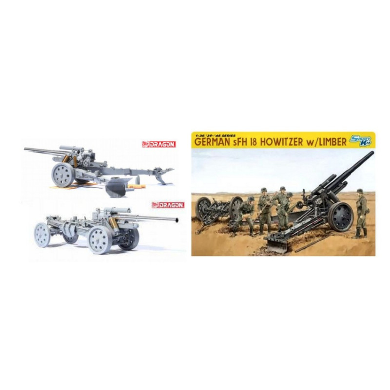 1:35 Dragon German s.FH.18 Howitzer W/limber KIT