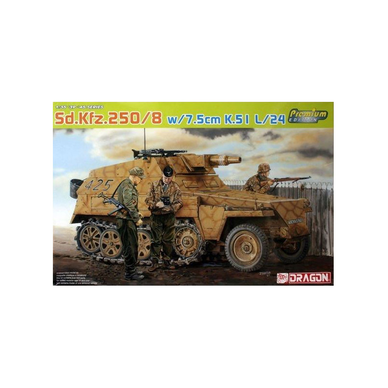 1:35 Dragon SD.KFZ.250/8 W/7,5 cm K.51 L/24 KIT