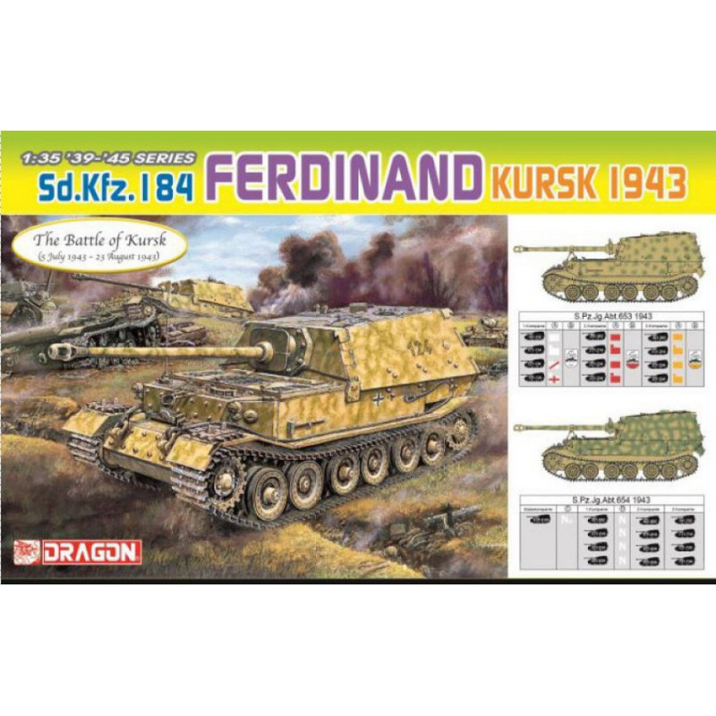 1:35 Dragon SD.KFZ.184 Ferdinand Kursk 1943 KIT