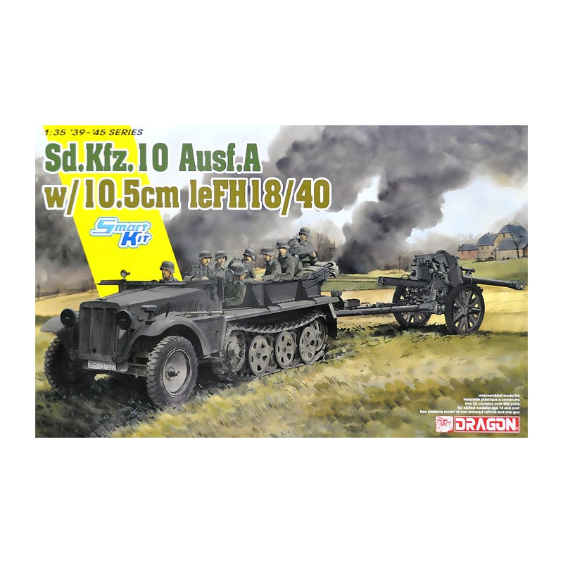 1:35 Dragon SD.KFZ.10 Ausf.a W/10,5 cm le FH18/40 KIT