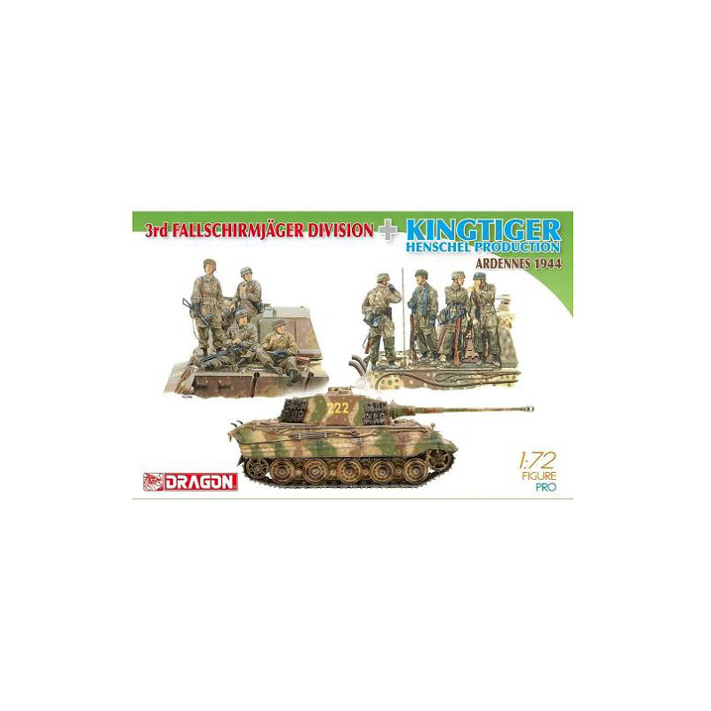 1:35 Dragon 3rd FJ Div.+ Kingtiger Henschel Turret KIT