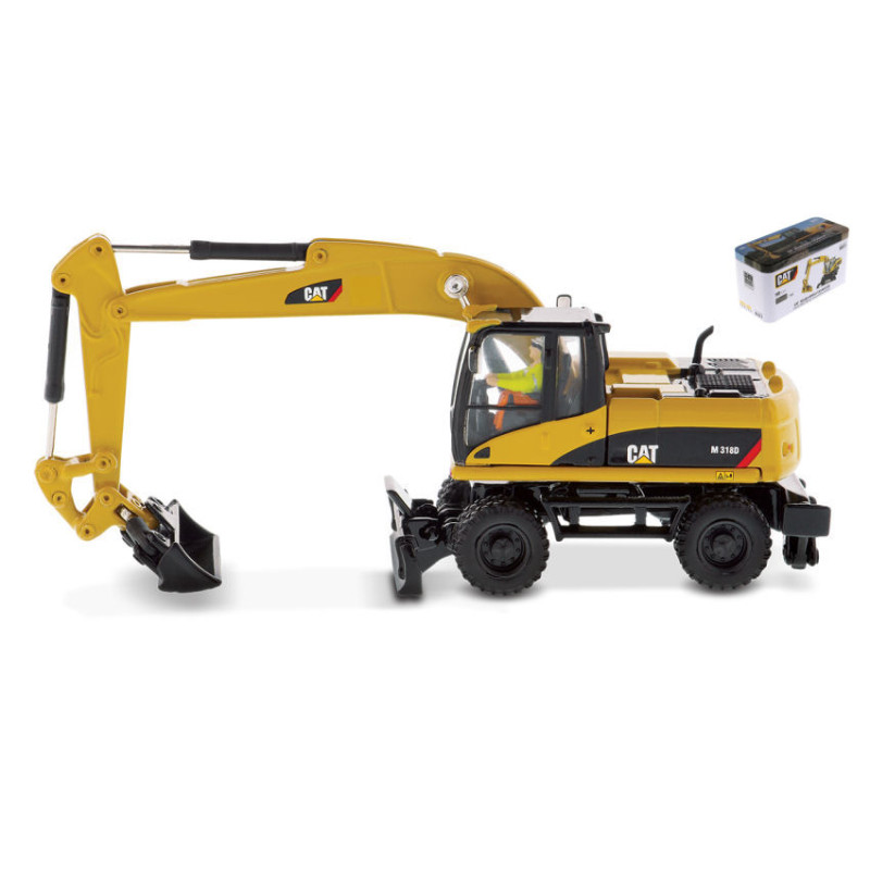 1:87 Diecast Master CAT M318D Wheeled Excavator