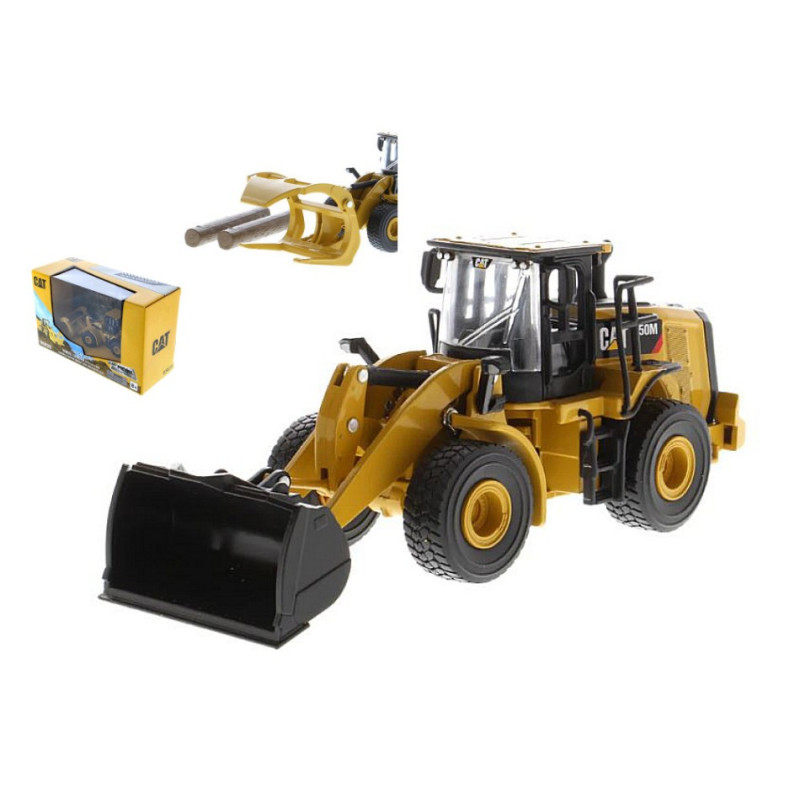 1:64 Diecast Master CAT 950M Wheel Loader With LOG Fork