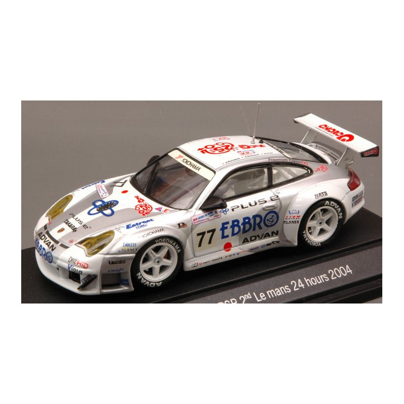 1:43 Ebbro Porsche 911 GT3 RSR N77 12th LM 2004 (2nd Lmgt) Kuros. orido nish.