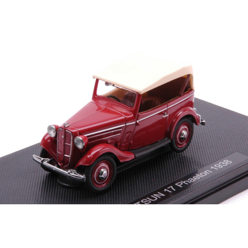 1:43 Ebbro Datsun 17 Phaeton 1938 Amarant W/crema Roof