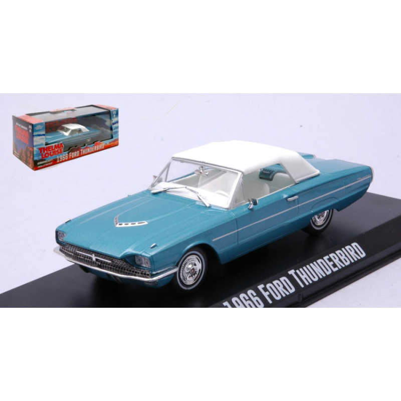 1:43 Greenlight Ford Thunderbird  (top up) Thelma & Louise 1991 1966 Blu/bianco