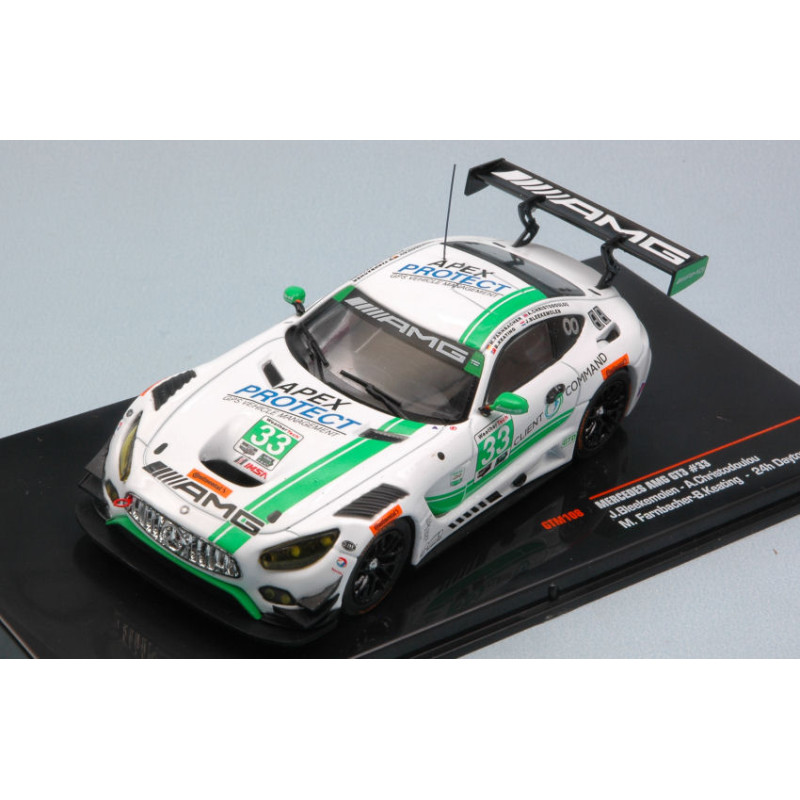 1:43 Ixo Model Mercedes GT3 N33 20th 24H Daytona 2017 Bleekemolen christ. farnb.