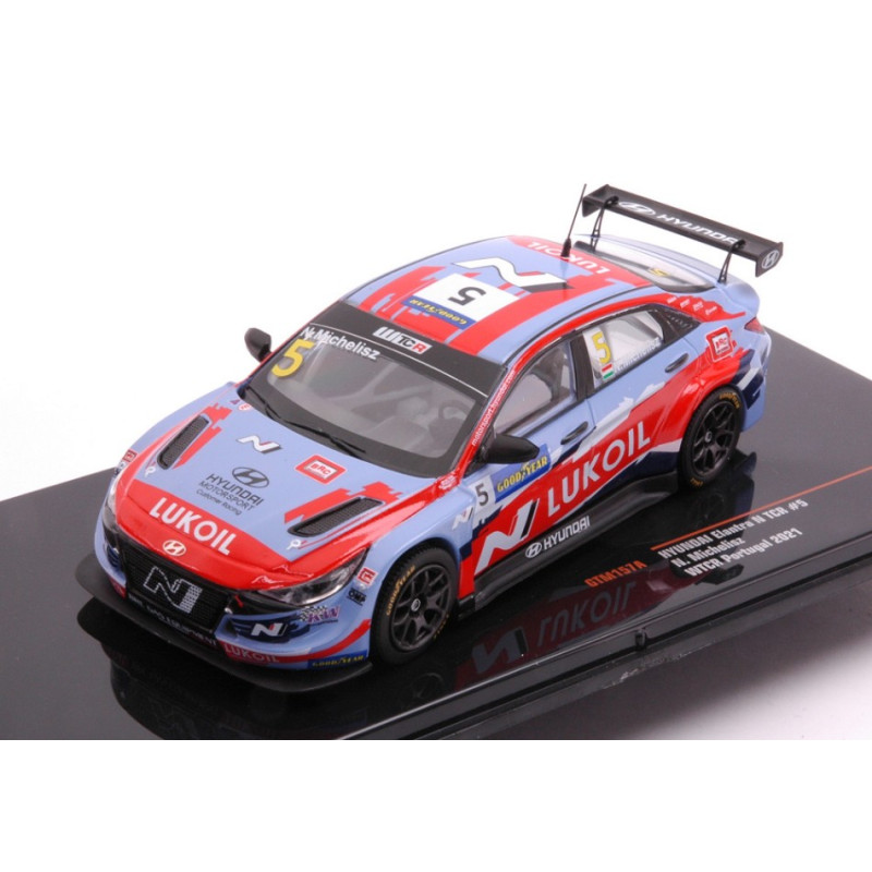 1:43 Ixo Model Hyundai Elantra N TCR N5 Lukoil SC Wtcr Portugal 2021 Michelisz