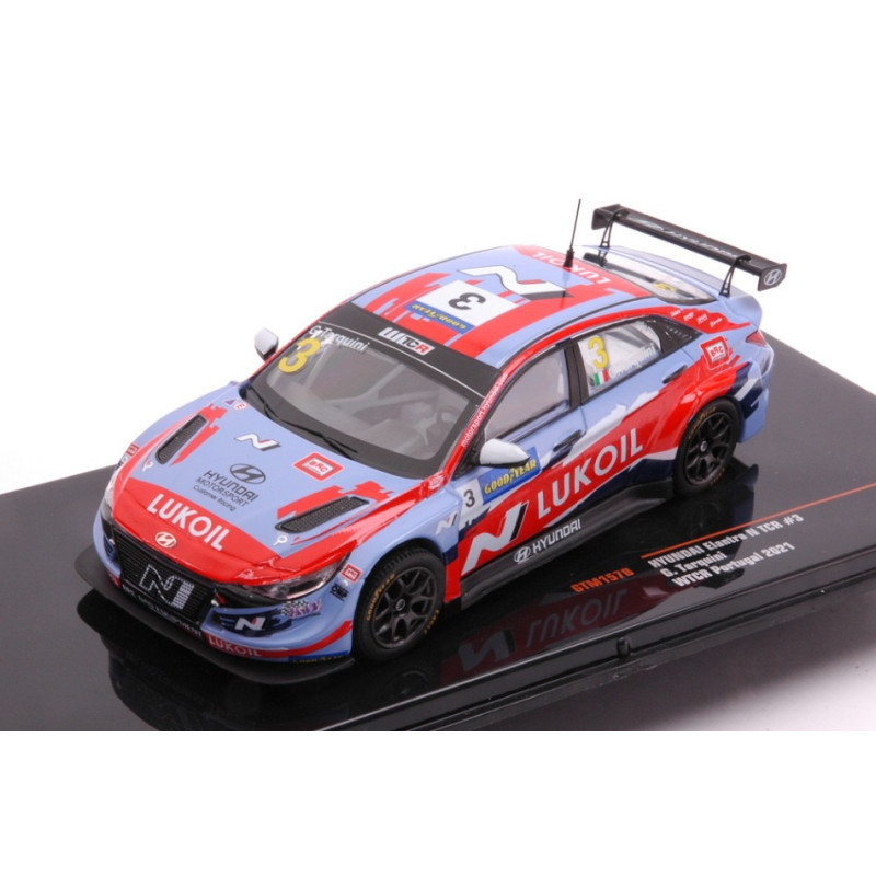 1:43 Ixo Model Hyundai Elantra N TCR N3 Lukoil SC Wtcr Portugal 2021 Tarquini