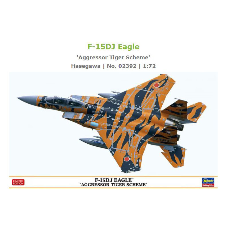 1:72 Hasegawa F 15DJ Eagle Aggressor Tiger Scheme KIT