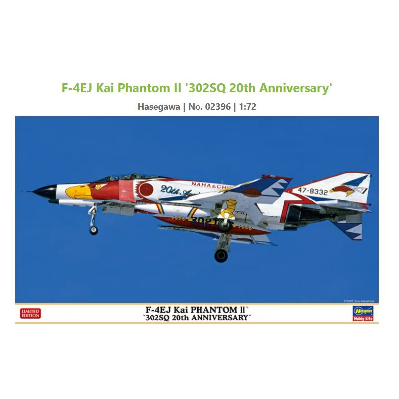 1:72 Hasegawa F 4EJ KAI Phantom II 302SQ 20th Anniversary KIT