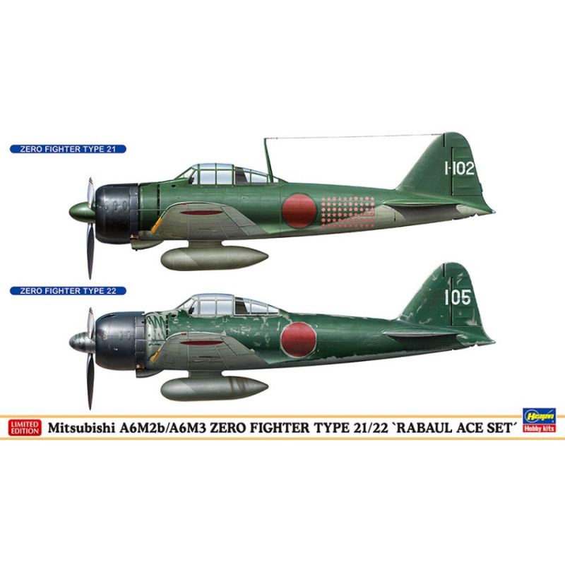 1:72 Hasegawa Mitsubishi A6M2b/A6m3 Zero Fighter, 2 KIT