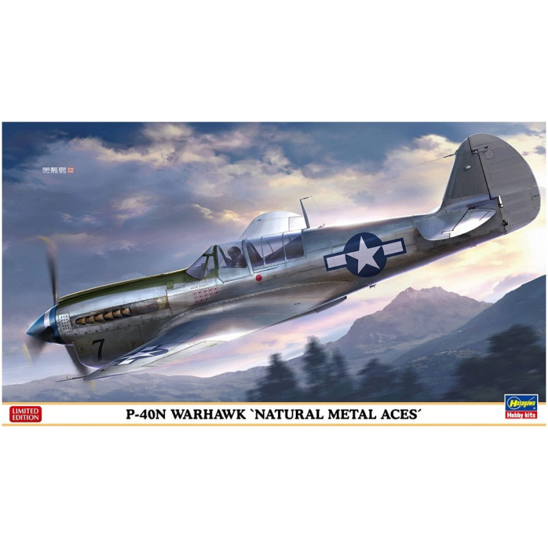 1:48 Hasegawa P 40N Warhawk Natural Metal Aces KIT