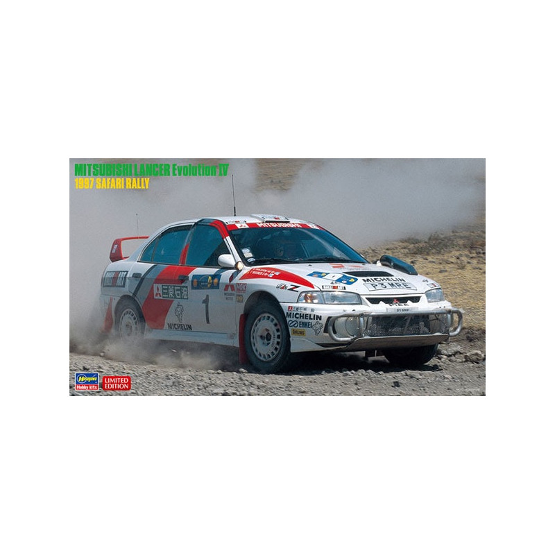 1:24Hasegawa Mitsubishi Lancer Evolution IV Safari Rally 1997 KIT