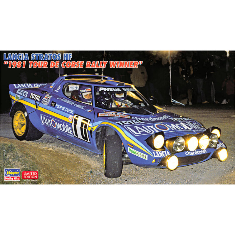 1:24Hasegawa Lancia Stratos HF 1981 Tour DE Corse Rally Winner KIT