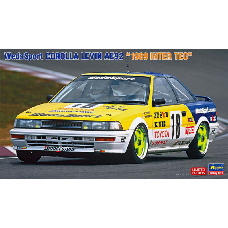 1:24Hasegawa Wedssport Corolla Levin AE92 1989 Inter TEC KIT