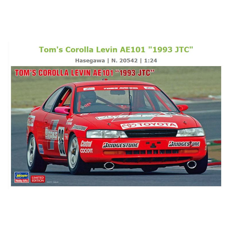 1:24Hasegawa Tom's Corolla Levin AE101 1993 JTC KIT