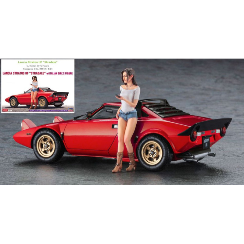 1:24Hasegawa Lancia Stratos HF Stradale W/italian Girl's Fihure KIT