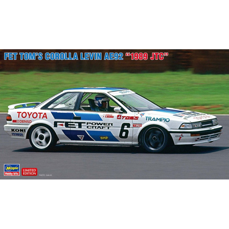 1:24Hasegawa FET Tom's Corolla Levin AE92 1989 JTC KIT