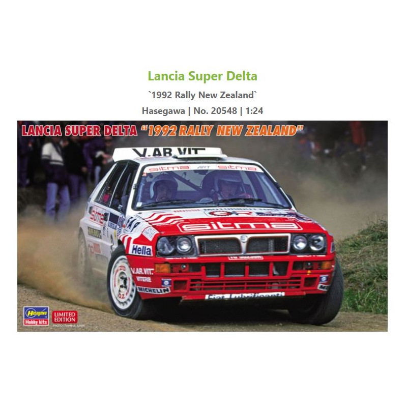 1:24Hasegawa Lancia Super Delta Rally NEW Zeland 1992 KIT