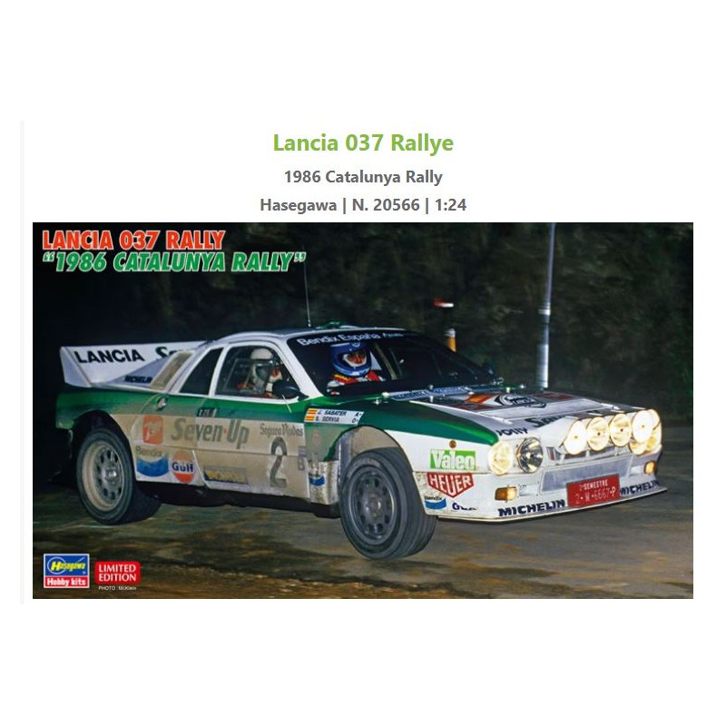 1:24Hasegawa Lancia 037 Catalunya Rally 1986 KIT