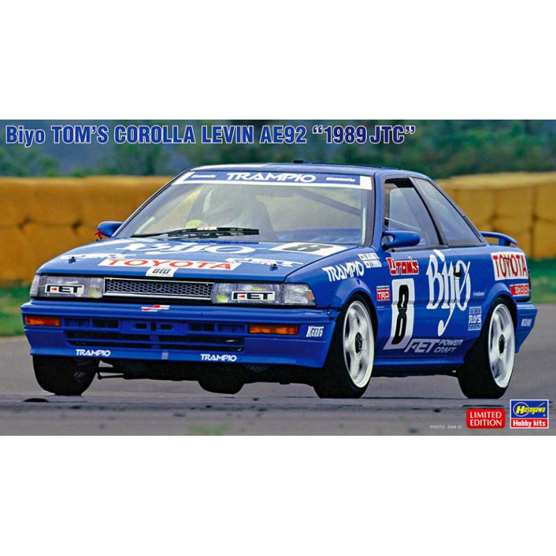 1:24Hasegawa Biyo TOM Toyota Corolla Levin AE92 1989 JTC KIT