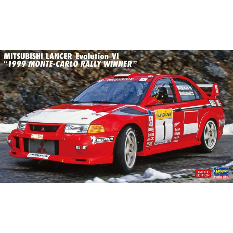 1:24Hasegawa Mitsubishi Lancer EVO VI 1999 Winner Montecarlo Rally KIT